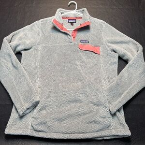 Patagonia Synchilla Snap-T Pullover Fleece XL Gray Pink Polartec Thermal Pro